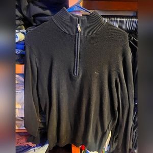 Men's Michael Kors Quarter Zip Sweater Size M Black